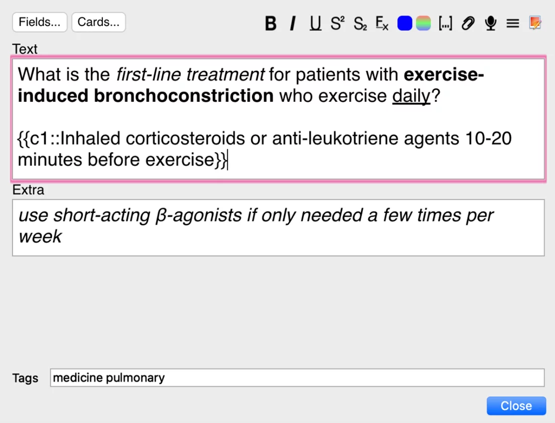 optimal anki settings med school